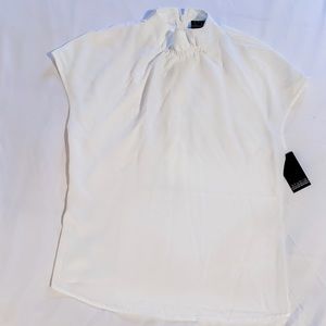 NWT Studio Badgley Mischka High Neck Ivory Top